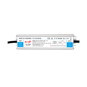 Controlador de Tira LED de Voltaje Constante de 100W con Certificación CE/CB/SAA, Transformador de Alimentación LED Impermeable IP67, 100-240V/170-264VAC-DC 12V 24V - Product Image 2