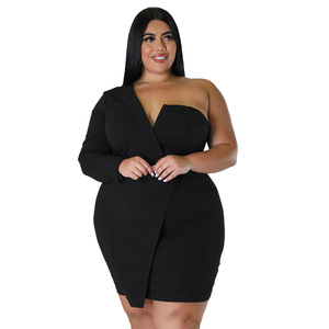 N7629 <span class=keywords><strong>Robe</strong></span> moulante sexy à la mode pour femmes européennes et américaines, <span class=keywords><strong>robe</strong></span> moulante, grande taille - Product Image 3