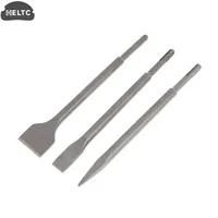Ensemble de 3 burins SDS - Pointe plate pour le décapage de revêtements, la maçonnerie, le béton, la pierre - Compatible avec les marteaux perforateurs