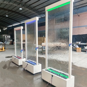 Fontaine cascade en verre, élément aquatique de jardin, rideau d'eau pour jardin et intérieur/extérieur - Product Image 6