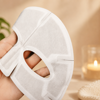 Masque facial auto-chauffant en tissu non tissé OEM Y462 en feuille d'or en 2 parties, riche en hydrogène, anti-âge, pour SPA