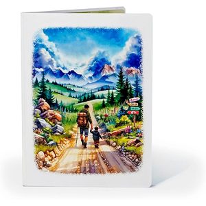 First Adventure 3D Pop-Up Greeting Card Digital Printing <b>Matte</b> <b>Varnishing</b> for Father's Day Dad Grandpa Husband Birthday Gift - Product Image 4