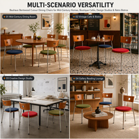 Chaise de salle à manger en bois courbé de noyer de style Mid-Century Modern avec assise rembourrée en velours, pieds en acier chromé, chaise d'appoint empilable en contreplaqué
