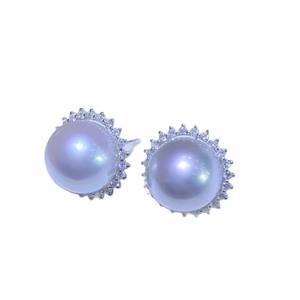 22620 Accesorios de Perlas DIY, Pendientes de Plata S925 con Diseño de Girasol Vacío y Cuentas Redondas de 8-10mm - Product Image 5