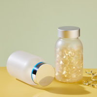 Bouteille en plastique PET mat OEM pour bonbons gélifiés, capsules, comprimés, pilules, qualité alimentaire, logo personnalisé, emballage de compléments alimentaires et de médicaments