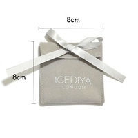 Pochette en microfibre pour bijoux, sac d'emballage pour collier, avec logo personnalisé imprimé
