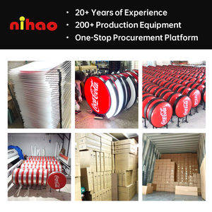 ป้ายไฟกล่องอะลูมิเนียมทรงกลม NIHAO แบบสุญญากาศ ป้ายไฟสองด้าน ป้ายไฟหมุนได้สองด้าน ป้ายไฟส่องสว่างสองด้าน สำหรับร้านค้าภายนอกอาคาร - Product Image 6