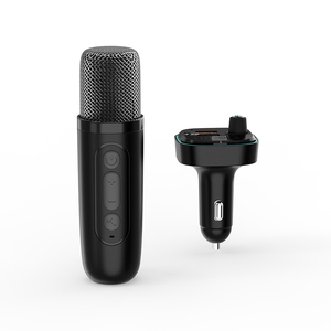 Micrófono <span class=keywords><strong>de</strong></span> Karaoke Bluetooth para Auto, Transmisor FM Inalámbrico, Cargador USB Dual, Eliminación <span class=keywords><strong>de</strong></span> <span class=keywords><strong>Voz</strong></span>, Efectos <span class=keywords><strong>de</strong></span> <span class=keywords><strong>Voz</strong></span>, Reproductor <span class=keywords><strong>de</strong></span> Audio - Product Image 3