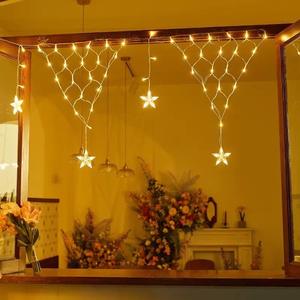 ใหม่ IP65กลางแจ้งกันน้ำคริสต์มาสแอลอีดีเจ็ดสีสามเหลี่ยมตกปลาสตริงโคมไฟแสงดาวน้ำแข็งแถบม่าน - Product Image 4