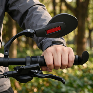 Yueli Bicycle Handlebar <b>Mirror</b> Oval 360 Degree Adjustable For Mountain Bike Commuter <b>Foldable</b> Shared Bike - Product Image 4