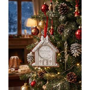 Beltrami Hanging Photo <b>Frame</b> 2x2 Silver Plated Wood Christmas Ornament with Embossing Printing Durable - Product Image 2