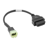 Cable Adaptador OBD2 de 16 Pines Hembra a 6 Pines para Motocicleta, Herramienta de Diagnóstico de Plástico, Lector de Códigos para Motocicletas de 12V