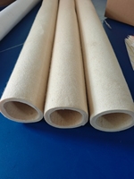 Rouleau de feutre absorbant l'huile en gros, tubes en feutre de laine industrielle résistants aux hautes températures, tube d'isolation pour tuyaux thermiques
