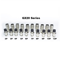 Conector de Cable de Enchufe de Aviación Inverso Serie GX Macho Hembra GX12 GX16 GX20 GX-16 de 2 3 4 5 6 7 9 Pines