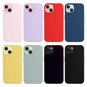 Cheap Customizable PC Hard Liquid Silicone Phone Cover for iPhone 14 15 13 12 Pro Max Good Quality Original Silicone Phone Case