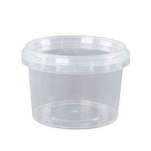 Cubo de plástico <span class=keywords><strong>transparente</strong></span> sellado PP de grado alimenticio <span class=keywords><strong>1</strong></span> <span class=keywords><strong>litro</strong></span> 2 3 5L Cubo de grado alimenticio Contenedor de leche Logotipo de impresión Barril de plástico - Product Image 1