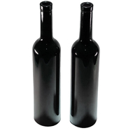 Botellas de Vidrio Negro para Ron de 500 ml, 700 ml, 750 ml, Personalizadas, de Alta Calidad y Buen Precio