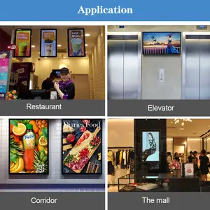Schermi pubblicitari animati lcd touch screen montati a parete Android del negozio al dettaglio per display digitale commerciale