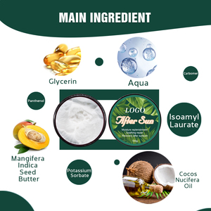 Cuidado Vegano para la Piel Después del Sol con Manteca de Cacao para Calmar e Hidratar las Quemaduras Solares, Loción de <span class=keywords><strong>Aloe</strong></span> <span class=keywords><strong>Vera</strong></span>, <span class=keywords><strong>Crema</strong></span> para Después del Sol - Product Image 5