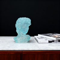 Sculpture Artistique Minimaliste en Résine Transparente Peinte à la Main, Personnages YiDang David, Figurine d'Art pour la Maison, le Bureau, l'Hôtel, la Table