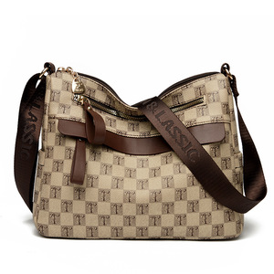 <span class=keywords><strong>Sac</strong></span> à bandoulière grande capacité en PU imprimé avec fermeture éclair, nouvelle mode pour <span class=keywords><strong>femme</strong></span> d'âge mûr, idéal pour les loisirs et le commerce international - Product Image 5