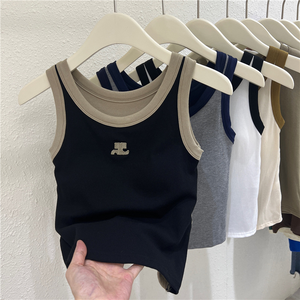 <strong>Women</strong> Sexy Knitted Tank <strong>Top</strong> Crew Neck Sleeveless Crop <strong>Top</strong> Y2K Knitwear Camisole <strong>Vest</strong> <strong>Top</strong> - Product Image 2