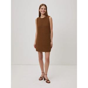 Vestido Mini de Algodón Tejido al por Mayor, Vestido Vintage sin Mangas con Diseño Calado - Product Image 2