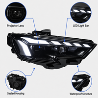 Ensemble de phares LED BK pour Audi A3 2013-2020 RS, nouveau style DRL, clignotants séquentiels, projecteur BiLED, plug and play