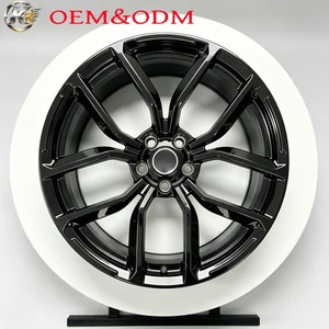 Jantes 5x114.3 (5x4.5) de 17 à 22 pouces, forgées monobloc, performance, pour <span class=keywords><strong>Dodge</strong></span> <span class=keywords><strong>Challenger</strong></span> SRT Charger, finition noir brillant - Product Image 3