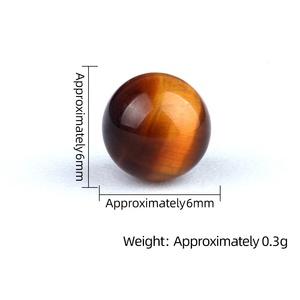Accessori per Orecchini Fai-da-Te in Giada Dong-ling, Perline Non Porose da 6mm, Agata Gialla Rossa, <span class=keywords><strong>Occhio</strong></span> <span class=keywords><strong>di</strong></span> <span class=keywords><strong>Tigre</strong></span>, <span class=keywords><strong>Pietra</strong></span> Cristallina per Incisione - Product Image 5