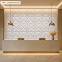 Panneau mural 3D en PVC en gros, étanche, recyclable, gaufré, 30x30cm, pour murs d'accentuation de salon