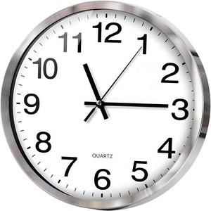 Modern 12 Inch Quartz Wall <strong>Clock</strong> Silent Hanging Decorative Home Bedroom Kitchen Office School Battery Operated Noiseless Ticking - Product Image 1