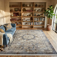 Tapis persan vintage moderne pour salon et chambre à coucher, tapis en polypropylène tissé à la machine, doux, épaisseur 11 mm, antidérapant, lavable