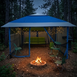 Carpa plegable con <span class=keywords><strong>mosquitera</strong></span>, gazebo para exteriores con paredes de malla, carpa portátil instantánea para acampar en el patio. - Product Image 1