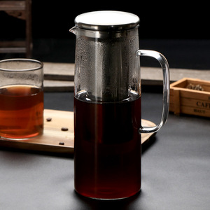 Offre Spéciale : Cafetière à Infusion Froide en Verre Transparent avec Grand <span class=keywords><strong>Filtre</strong></span> en Acier Inoxydable 1300ml et Couvercle Résistant au Froid et à la Chaleur - Product Image 2