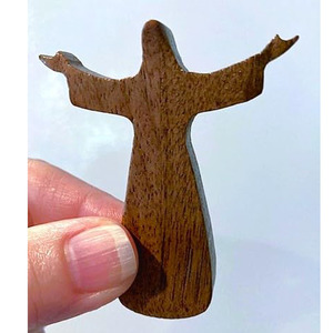 Cruz de Madera de Nogal, Cruz de Bolsillo para Oración, Cruz de Mano para Confort, Alivio del Estrés y Regalo de Ánimo - Product Image 2