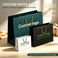 Sacs shopping en papier personnalisés haut de gamme, surface mate, poignées en corde, pour vêtements, bijoux, boutiques, emballage cadeau