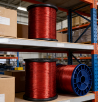 Alambre de Aluminio Revestido de Cobre Esmaltado Plano CCA/ECCA, Clase 155/180/200C, para Motores, Transformadores, Aplicaciones Industriales, Automotrices, Calefacción y Uso Aéreo