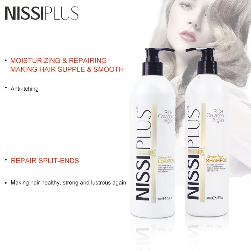 Shampoo e balsamo OEM/ODM per capelli nutriente cura dei capelli cheratina trattamento dei capelli collagene idrolizzato puro brasiliano