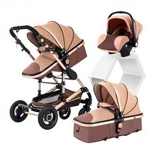 Cochecito de Bebé Bidireccional, Alto, con Posición Sentada <span class=keywords><strong>y</strong></span> Acostada, Plegable, Ligero, con Amortiguación, de Aleación de Aluminio, para Bebés de 0 a 6 <span class=keywords><strong>Meses</strong></span> - Product Image 1