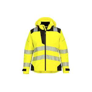 PORTWEST - PW389YBRS PW3 Hi-Vis Chaqueta de lluvia para mujer Amarillo/Negro-EAN 5036108388202 PROTECCIÓN PARA TODOS LOS TIEMPOS - Product Image 1