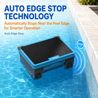 Robot nettoyeur de piscine solaire portable mural intelligent OEM 2026 avec logo personnalisé et filtration en 3 étapes