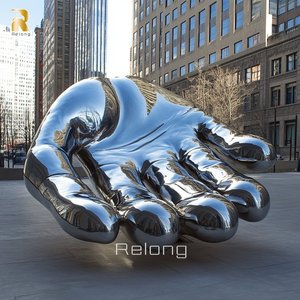 <span class=keywords><strong>Statue</strong></span> en métal personnalisée de nouveau design Sculpture en acier inoxydable à grande main - Product Image 3