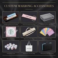 Jeu de tuiles de mahjong américaines en acrylique personnalisées, 160 pièces, gravure de nom, cadeau pour maman, grand-mère, luxe, premium, vente en gros
