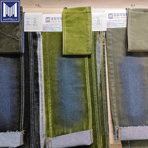 Sergé lourd 11OZ Stretch 98% coton 2% Spandex floqué Denim tissu pour femmes hommes automne hiver jean pantalon vestes - Product Image 4