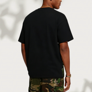 Services OEM – T-shirt Hip Hop Homme 100% Coton Bio, Coupe Ample, Épaules Tombantes, Personnalisable, Grandes Tailles, Impression par Transfert Thermique - Product Image 2