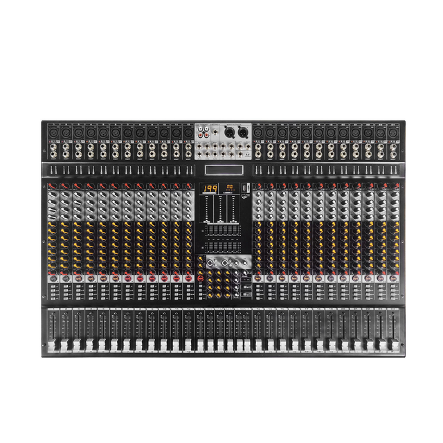 Professional 24-channel USB Audio Mixer With 199DSP Effects Aux Recording for Large-scale Event Stage DJ Audio Console Mixer