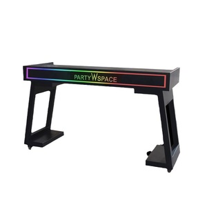 Comptoir de bar portable en métal avec éclairage LED, style industriel, pour soirées KTV et événements PartyWspace Dj Booth - Product Image 3