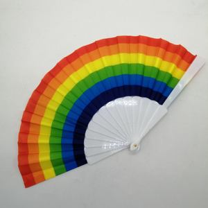 Abanicos de mano de <span class=keywords><strong>lunares</strong></span> promocionales personalizados en stock <span class=keywords><strong>Abanico</strong></span> de mano de costillas de plástico plegables Más colores - Product Image 4