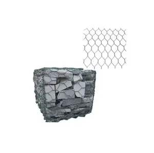 Galvanized Rustproof Rock Filled Hexagon River Bank Product Gabion Basket Wire Mesh